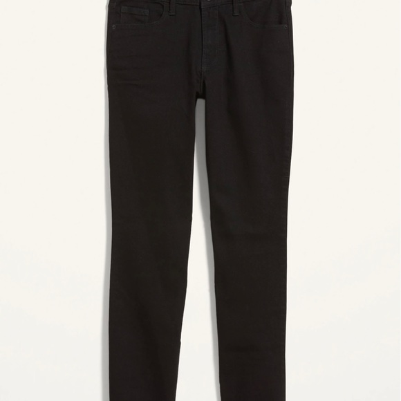 Mid-Rise Power Slim Straight Black Jeans for Women - Picture 3 of 8